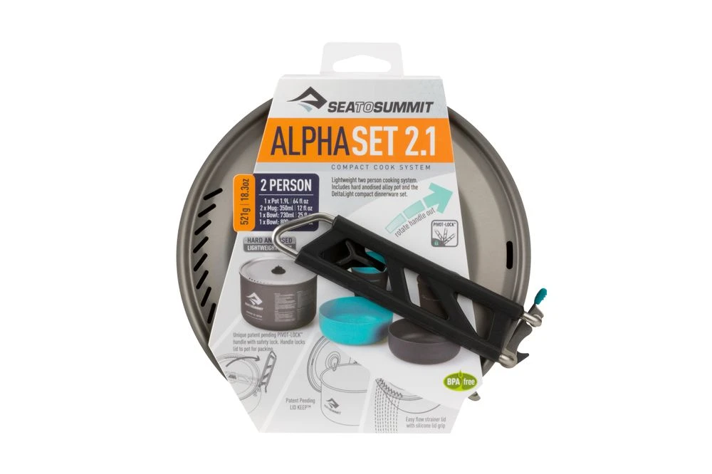 SEATOSUMMIT Alpha Set 2.1 - 5-teiliges Camping-Kochset Für 2 Personen