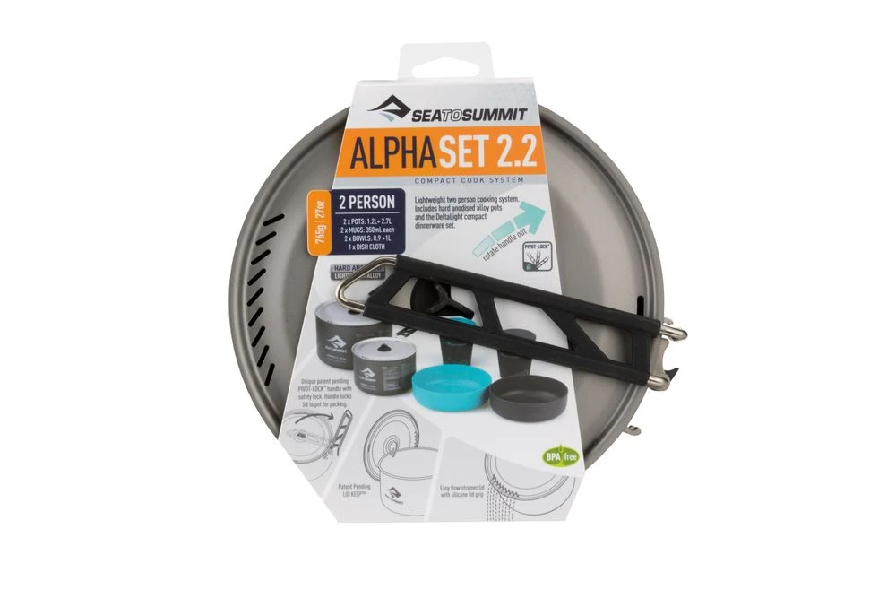 SEATOSUMMIT Alpha Set 2.2 - 6-teiliges Camping-Kochset Für 2 Personen 1 SEATOSUMMIT Alpha Set 2.2 - 6-teiliges Camping-Kochset Für 2 Personen